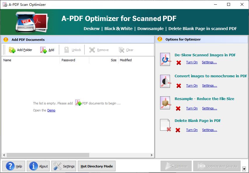 A-PDF Scan Optimizer下载,PDF扫描优化工具
