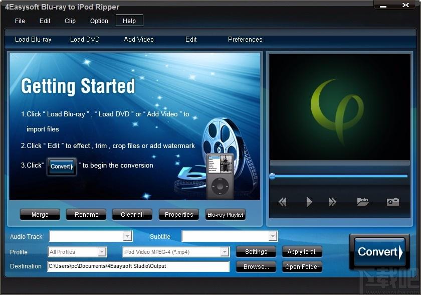 4Easysoft Blu-ray to iPod Ripper,蓝光转iPod转换器,视频转换