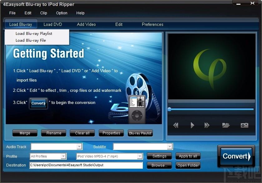 4Easysoft Blu-ray to iPod Ripper,蓝光转iPod转换器,视频转换