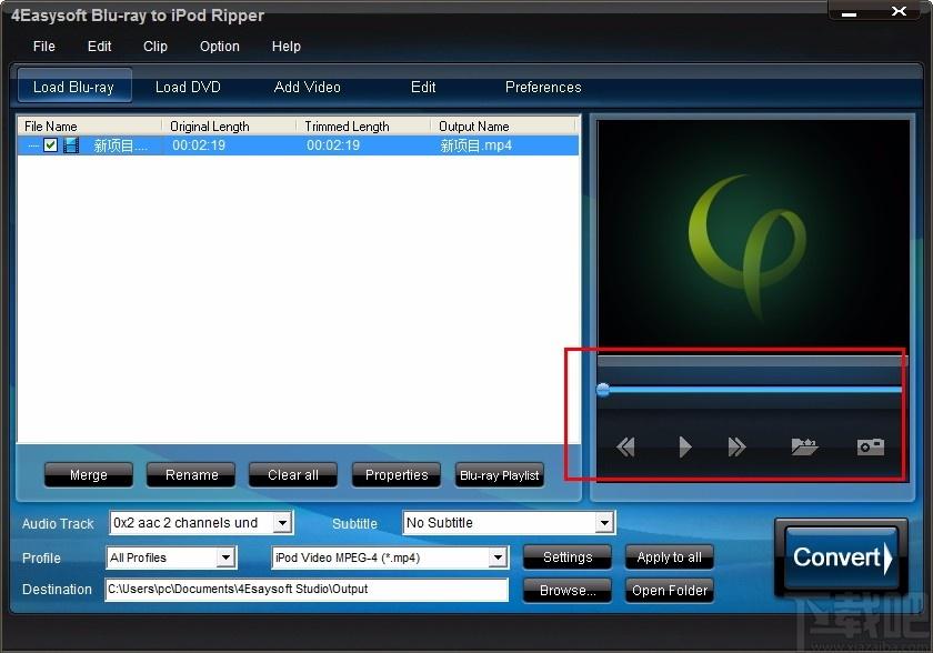 4Easysoft Blu-ray to iPod Ripper,蓝光转iPod转换器,视频转换