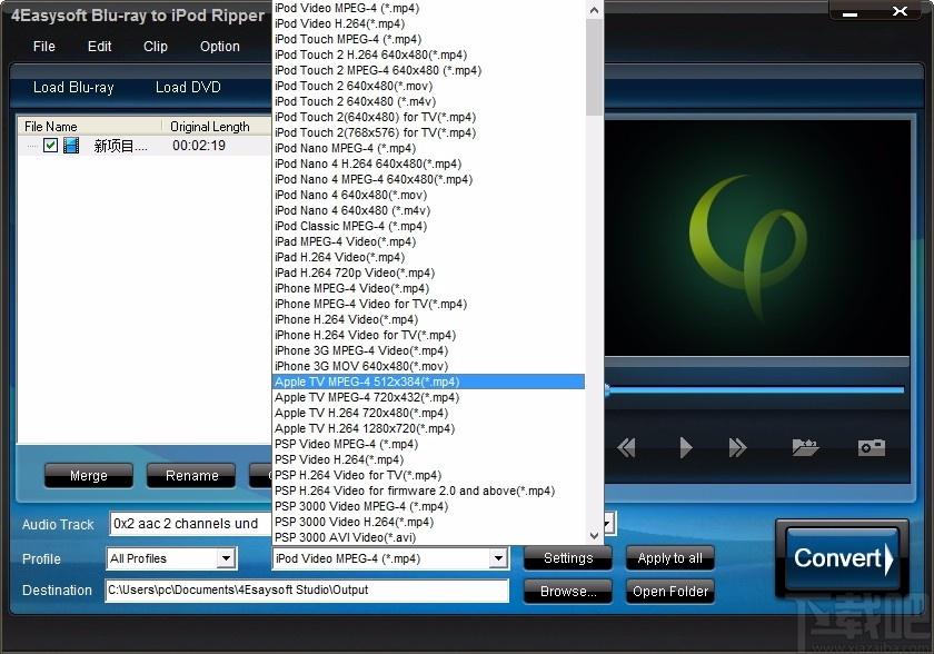 4Easysoft Blu-ray to iPod Ripper,蓝光转iPod转换器,视频转换