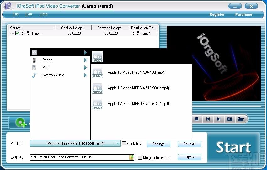 iOrgSoft iPod Video Converter下载,iPod视频格式转换器